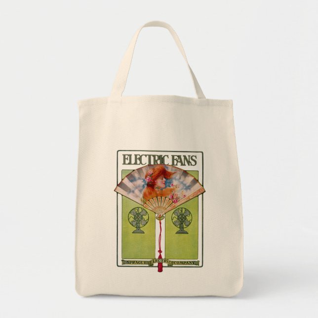 Bolso De Tela Anuncio de ventilador eléctrico (Frente)
