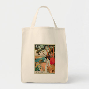 Bolso De Tela Anuncio de Viaje Antibes Francia Vintage