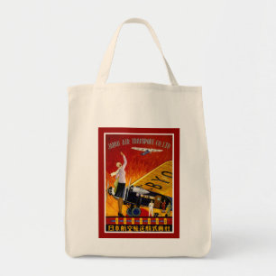 Bolso De Tela Anuncio japonés de la línea aérea del vintage