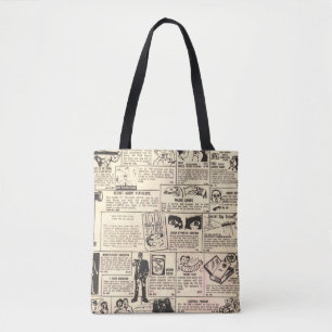 Bolso De Tela "Anuncios clasificados de historietas de época" To