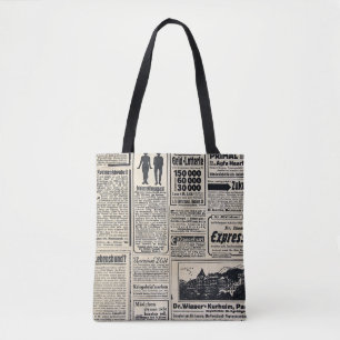 Bolso De Tela Anuncios de periódicos alemanes de 1917
