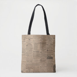 Bolso De Tela Anuncios del Pasado, NY 1856 Tote