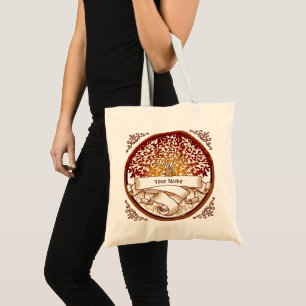 Bolso De Tela Apellido del árbol familiar de Crimson