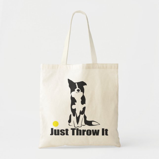 Bolso De Tela Apenas láncelo perro del border collie del | (Frente)