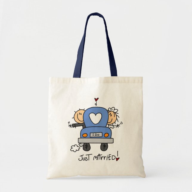 Bolso De Tela Apenas novia y camisetas y regalos casados del (Frente)
