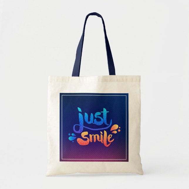 Bolso De Tela Apenas sonrisa (Frente)
