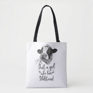 Bolso De Tela Apenas un chica que ama las vacas de Holstein