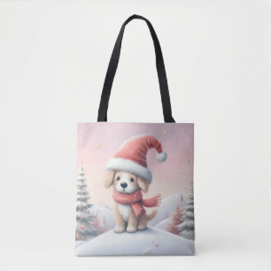 Bolso De Tela Apertura de Navidades cortos con sombrero de santa