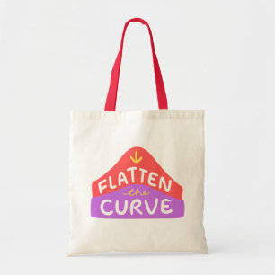 Bolso De Tela Aplanar la curva detener a Covid 19
