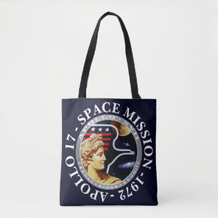 Bolso De Tela Apolo 17 Misión Espacial 1972 Insignia