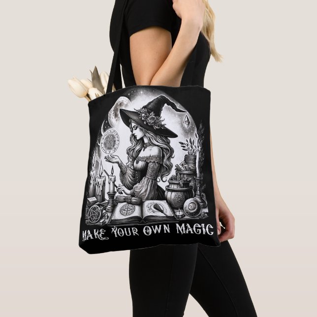 Bolso De Tela Apothecary de bruja de bonito haga su propia magia (Detalle)