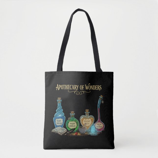 Bolso De Tela Apothecary of Wonders | Magical Fantasy   (Anverso)