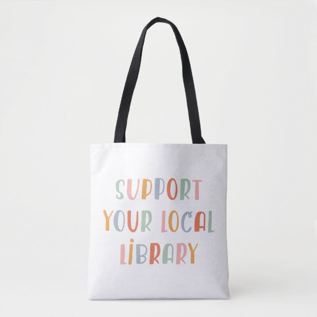 Bolso De Tela Apoya a tu Biblioteca Local (Anverso)