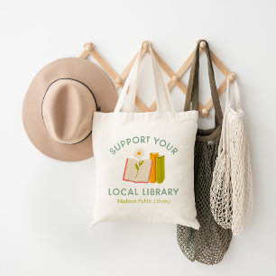 Bolso De Tela Apoya a tu biblioteca local personalizado