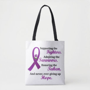 Bolso De Tela Apoyar Admirar Honrar 2 Cáncer de Páncreas Alzheim