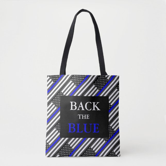 BOLSO DE TELA APOYAR AL AZUL (Anverso)