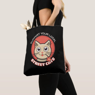 Bolso De Tela Apoye sus gatos callejeros locales