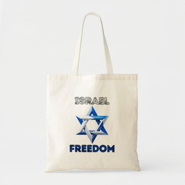Bolso De Tela Apoyen a Israel, libertad, permanezcan con israel (Frente)
