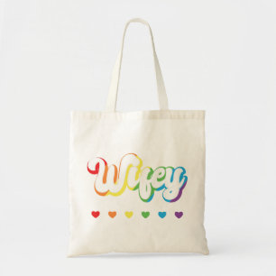 Bolso De Tela Apoyo a lesbianas gay LGBTQIA con arco iris