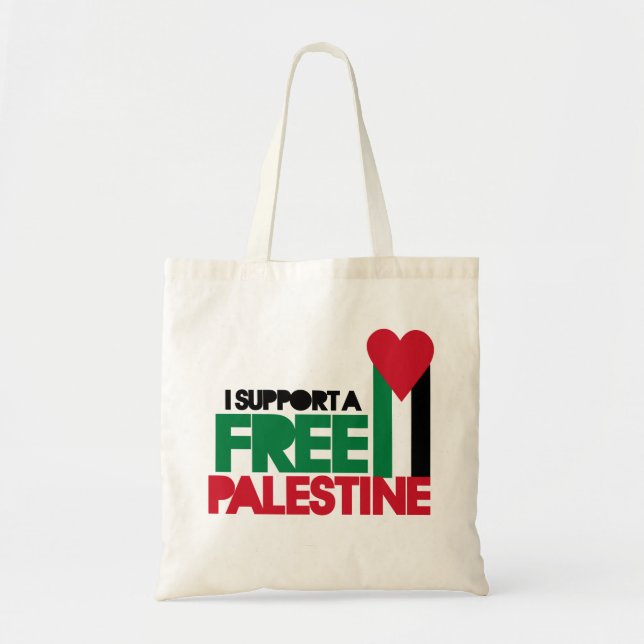 Bolso De Tela Apoyo a una palestina libre (Frente)