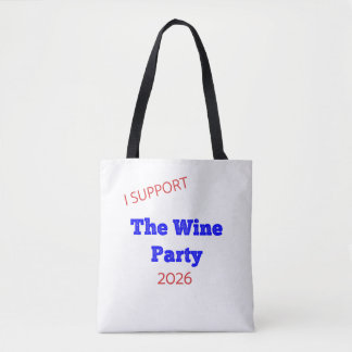 Bolso De Tela Apoyo al Partido del Vino 2026 Camiseta Divertida