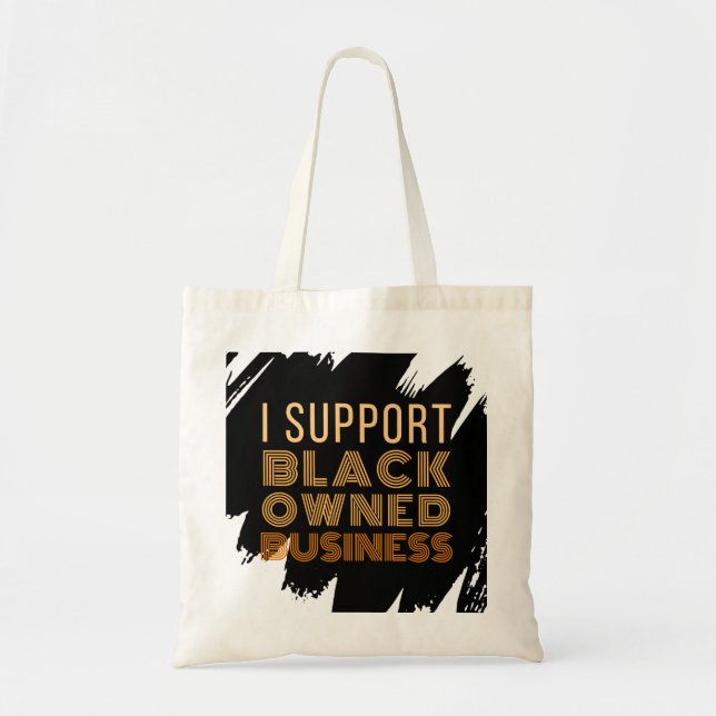 Bolso De Tela Apoyo el negocio de propiedad negra (Frente)