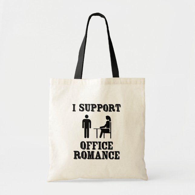 Bolso De Tela Apoyo el romance de la oficina (Frente)