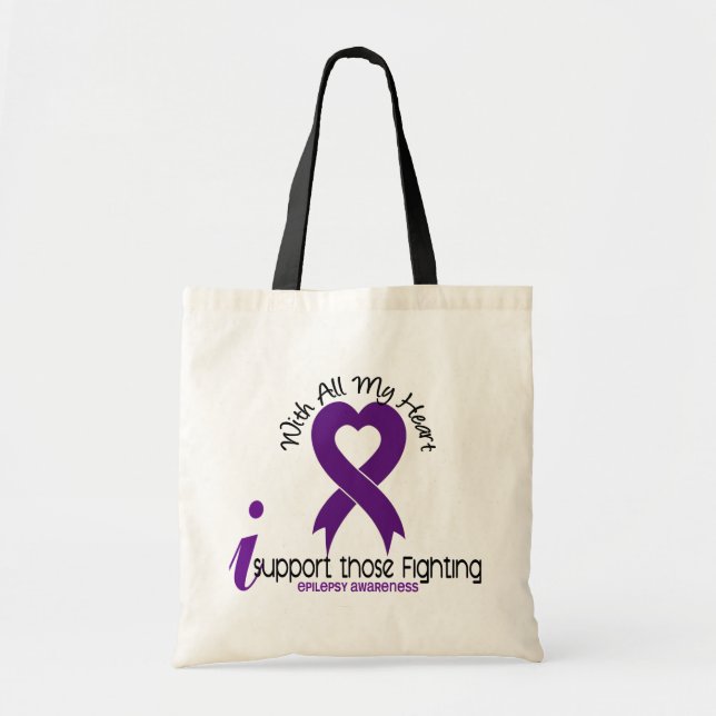 Bolso De Tela Apoyo ésos epilepsia que lucha (Frente)