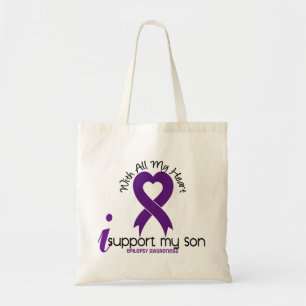 Bolso De Tela Apoyo mi epilepsia del hijo