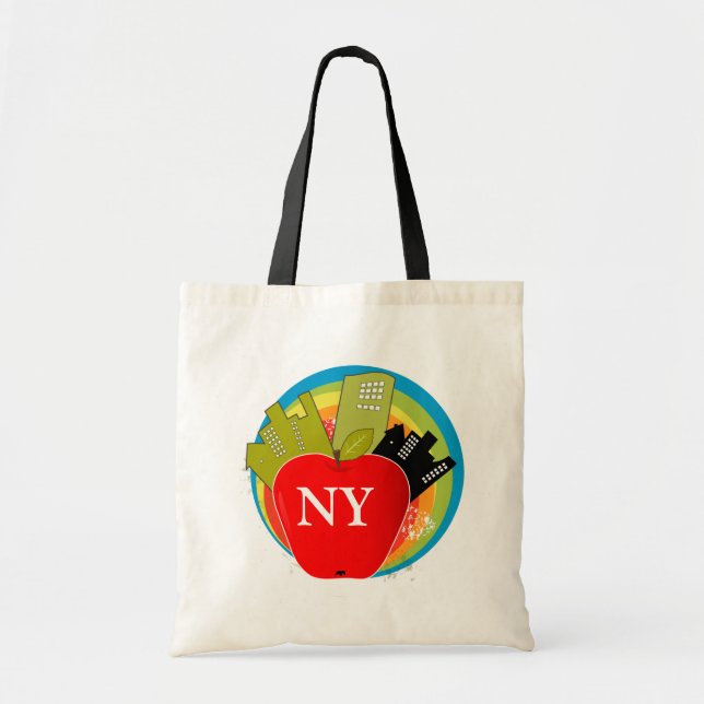 Bolso De Tela Apple - Nueva York grandes (Frente)