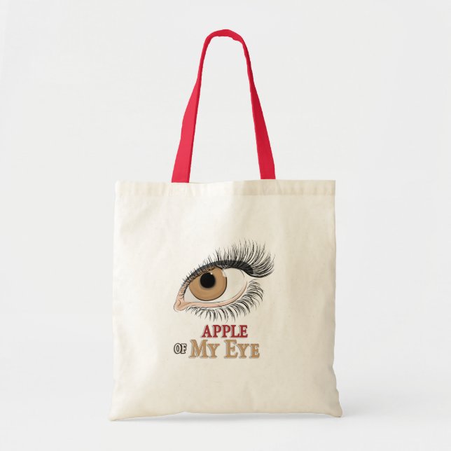 Bolso De Tela Apple of My Eye Eyelashes Art (Frente)