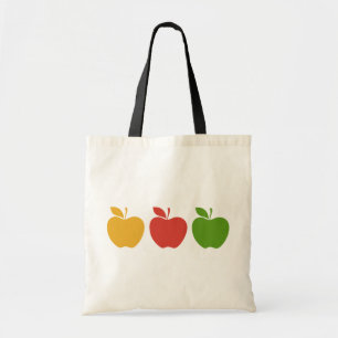 Bolso De Tela Apple verde rojo amarillo