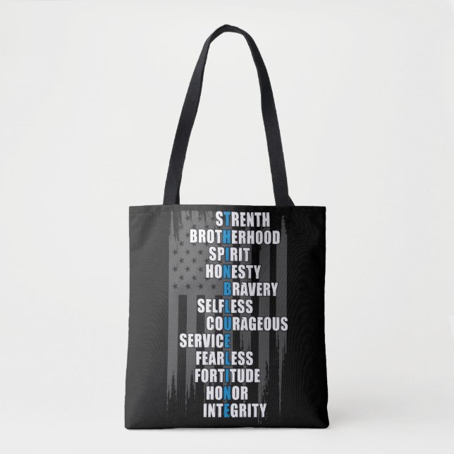 Bolso De Tela Apreciación de la policía de bandera (Anverso)