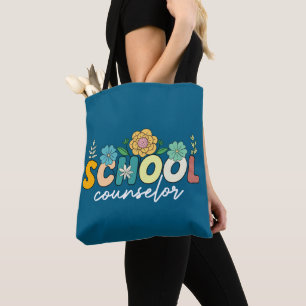 Bolso De Tela Apreciación del consejero escolar Colorido de flor