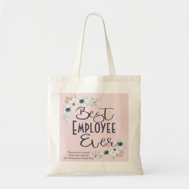 Bolso De Tela Apreciación del mejor empleado del personalizado (Frente)