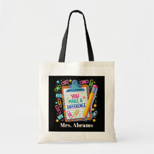Bolso De Tela Apreciación del profesor agregar personalizable de