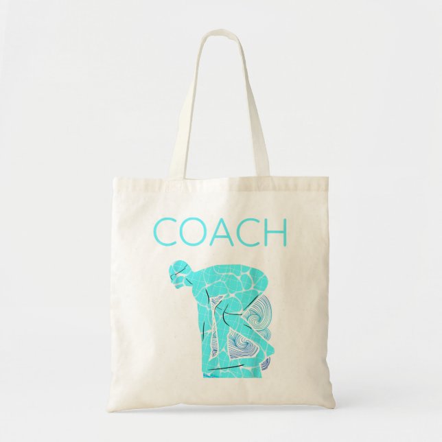 Bolso De Tela Apreciación del profesor de natación de entrenador (Frente)