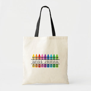 Bolso De Tela Apreciación del profesor Nombre personalizado Tote