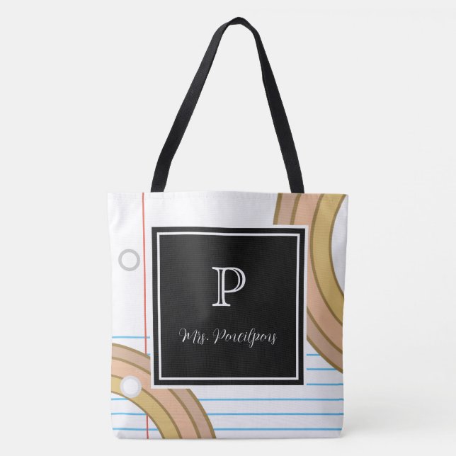 Bolso De Tela Apreciación moderna y personalizada de los profeso (Anverso)