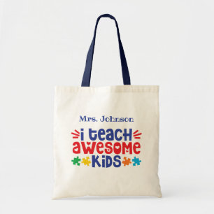 Bolso De Tela Apreciación personalizada del profesor de autismo