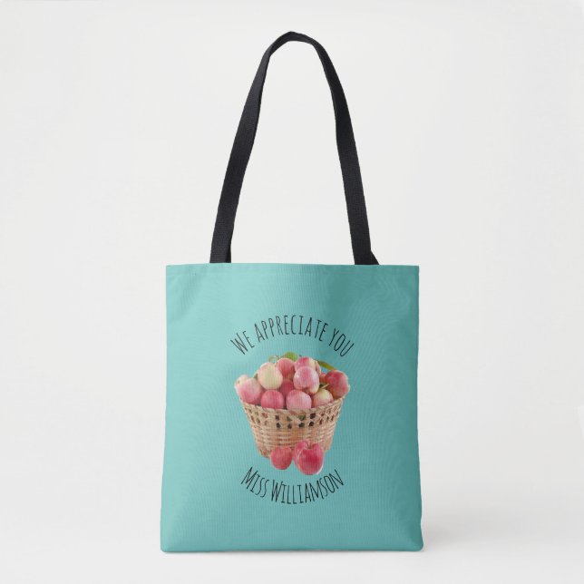 Bolso De Tela APRECIACIÓN PROFESIONAL personalizada Manzanas VER (Anverso)
