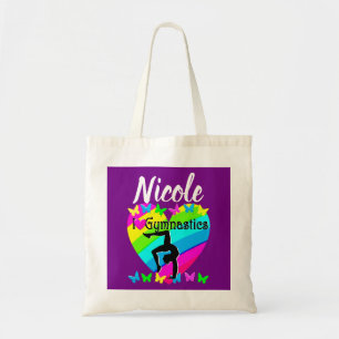 BOLSO DE TELA APRECIANTE PÚRPURA ME ENCANTA EL DISEÑO DE GIMNAST