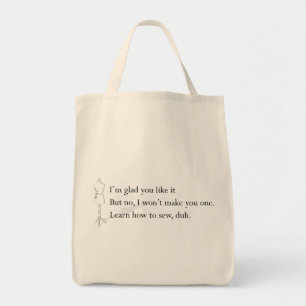 Bolso De Tela "Aprenda cómo coser, duh" tote