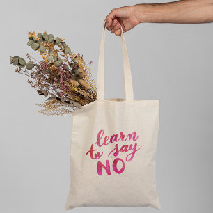 Bolso De Tela Aprende a decir que no - rosa