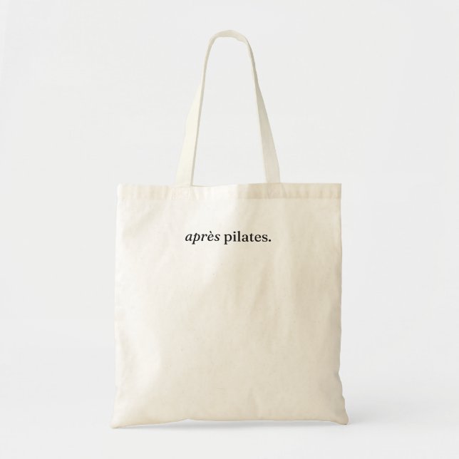 Bolso De Tela apres pilates. lienzo tote bag (Frente)