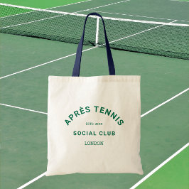 Bolso De Tela Après Tennis Social Club Crest Verde Tirantes Navy