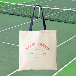 Bolso De Tela Après Tennis Social Club Pink Crest Navy Handle 