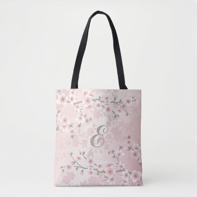 Bolso De Tela Apricot Cherry Blossom Vintage Personalizado (Anverso)
