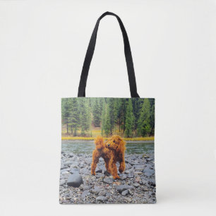 Bolso De Tela Apricot Poodle - Regalo de Personalizable