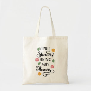 Bolso De Tela April Shower Bring May Flowers Spring
